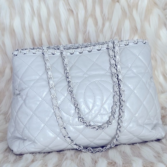 CHANEL White Leather bag authentic 100% - Picture 3 of 16